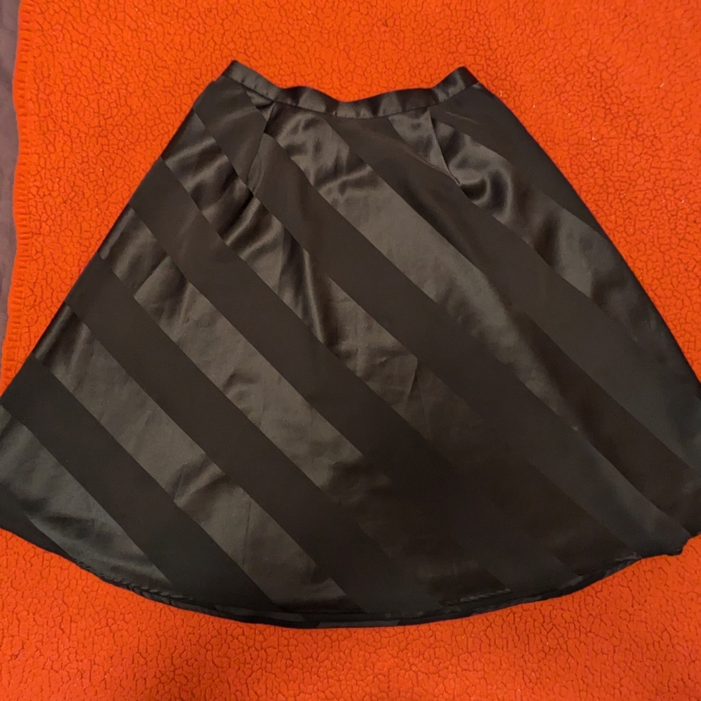 Black satin Talbot's skirt.  Fully lined. Sz 12W.